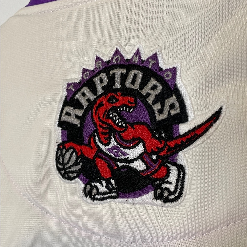 NBA Purple White Red Toronto Raptors Colorblock Windbreaker Jacket - Picture 5 of 6